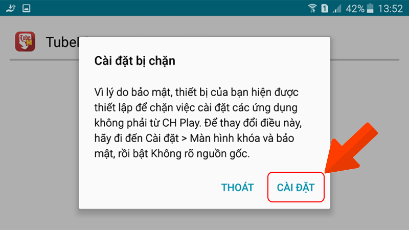 Tiến hành cài đặt 
